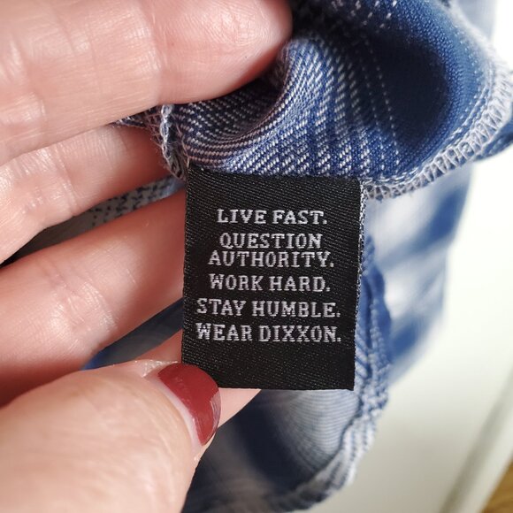 DIXXON The USS Midway Plaid Flannel Shirt Pearl Snaps Rugged Plaid Men's Small - Picture 11 of 15